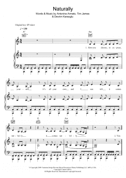 page one of Naturally (Piano, Vocal & Guitar Chords)