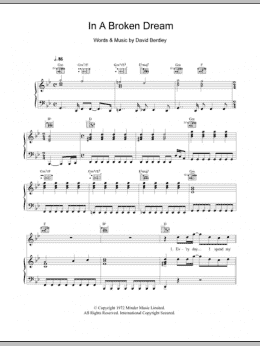page one of In A Broken Dream (Piano, Vocal & Guitar Chords)