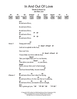 page one of In And Out Of Love (Guitar Chords/Lyrics)