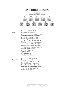 page one of In Dulci Jubilo (Guitar Chords/Lyrics)