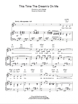 page one of This Time The Dream's On Me (Piano, Vocal & Guitar Chords)