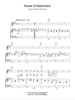 page one of Streets Of Bakersfield (Piano, Vocal & Guitar Chords)