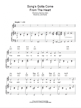 page one of The Song's Gotta Come From The Heart (Piano, Vocal & Guitar Chords)