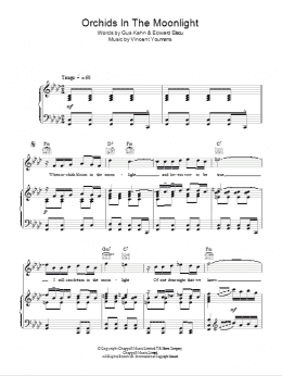 page one of Orchids In The Moonlight (Piano, Vocal & Guitar Chords)