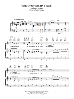 page one of With Every Breath I Take (Piano, Vocal & Guitar Chords)