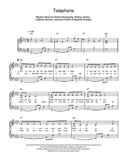 page one of Telephone (Easy Piano)