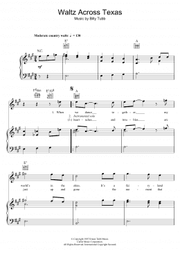 page one of Waltz Across Texas (Piano, Vocal & Guitar Chords)