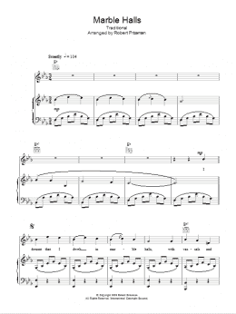 page one of Marble Halls (Piano, Vocal & Guitar Chords)