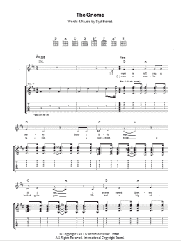 page one of The Gnome (Guitar Tab)
