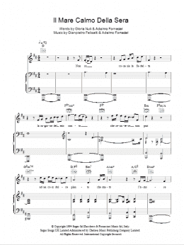 page one of Il Mare Calmo Della Sera (Piano, Vocal & Guitar Chords)