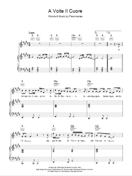 page one of A Volte Il Cuore (Piano, Vocal & Guitar Chords)