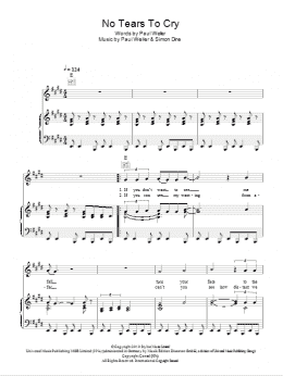 page one of No Tears To Cry (Piano, Vocal & Guitar Chords)