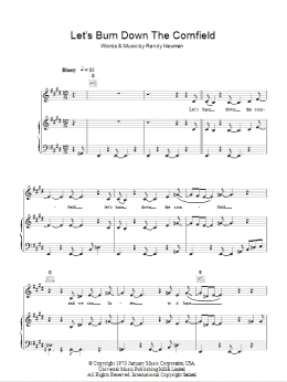 page one of Let's Burn Down The Cornfield (Piano, Vocal & Guitar Chords)