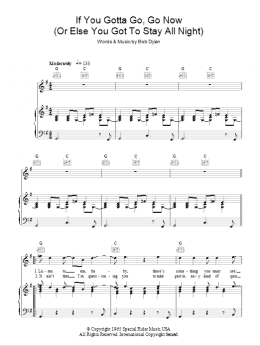 page one of If You Gotta Go, Go Now (Piano, Vocal & Guitar Chords)
