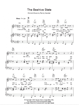page one of The Beehive State (Piano, Vocal & Guitar Chords)