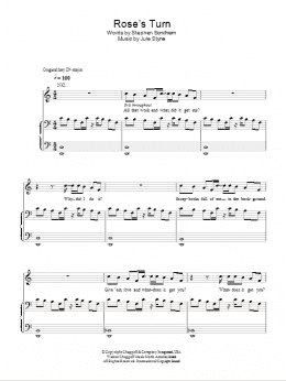 page one of Rose's Turn (Piano, Vocal & Guitar Chords)