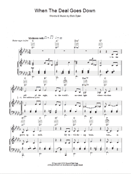 page one of When The Deal Goes Go Down (Piano, Vocal & Guitar Chords)