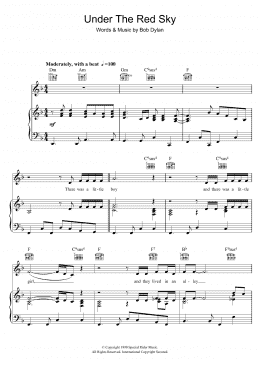 page one of Under The Red Sky (Piano, Vocal & Guitar Chords)