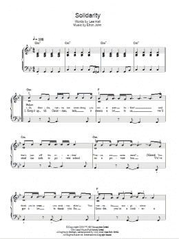 page one of Solidarity (Easy Piano)