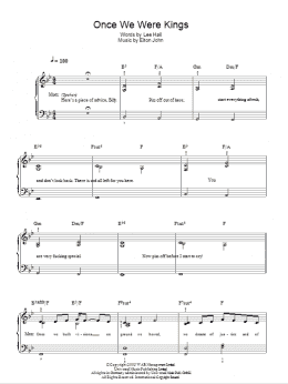 page one of Once We Were Kings (Easy Piano)