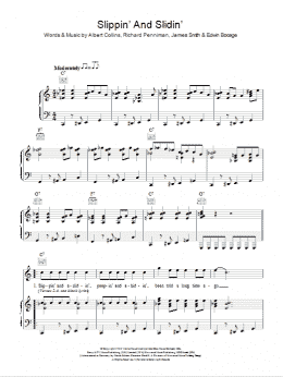 page one of Slippin' And Slidin' (Piano, Vocal & Guitar Chords)