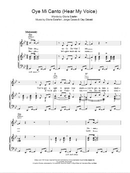 page one of Oye Mi Canto (Hear My Voice) (Piano, Vocal & Guitar Chords)