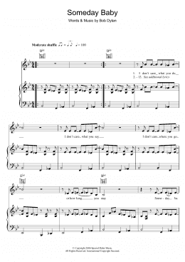 page one of Someday Baby (Piano, Vocal & Guitar Chords)