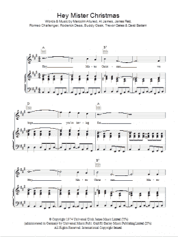 page one of Hey Mr. Christmas (Piano, Vocal & Guitar Chords)