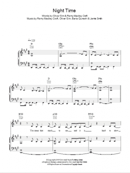 page one of Night Time (Piano, Vocal & Guitar Chords)