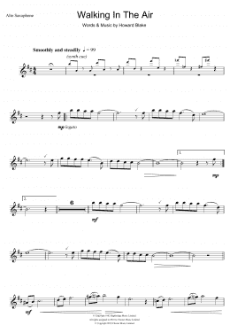 page one of Walking In The Air (theme from The Snowman) (Alto Sax Solo)