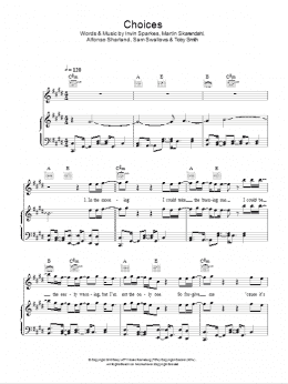 page one of Choices (Piano, Vocal & Guitar Chords)