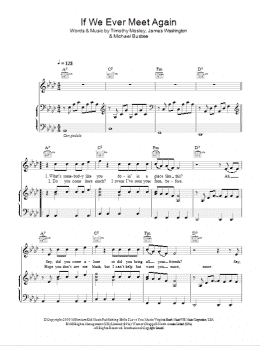 page one of If We Ever Meet Again (Piano, Vocal & Guitar Chords)