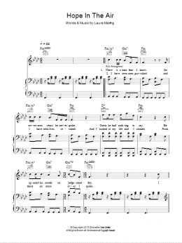 page one of Hope In The Air (Piano, Vocal & Guitar Chords)