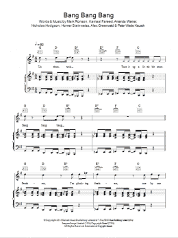 page one of Bang Bang Bang (Piano, Vocal & Guitar Chords)