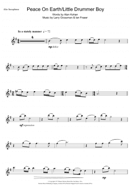 page one of Peace On Earth (Alto Sax Solo)
