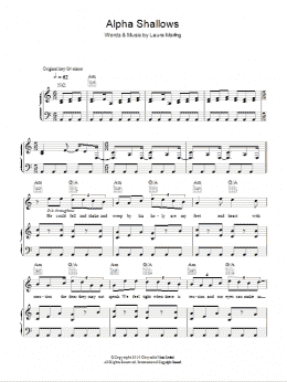page one of Alpha Shallows (Piano, Vocal & Guitar Chords)