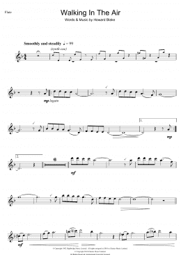 page one of Walking In The Air (theme from The Snowman) (Flute Solo)