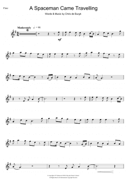 page one of A Spaceman Came Travelling (Flute Solo)