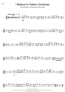page one of I Believe In Father Christmas (Flute Solo)
