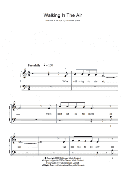 page one of Walking In The Air (theme from The Snowman) (Easy Piano)