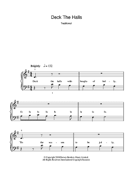 page one of Deck The Halls (5-Finger Piano)