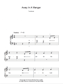 page one of Away In A Manger (Easy Piano)