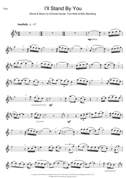 page one of I'll Stand By You (Flute Solo)