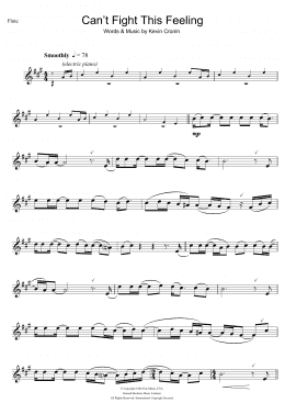 page one of Can't Fight This Feeling (Flute Solo)