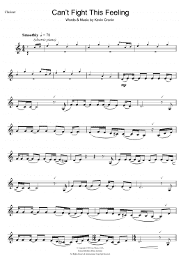 page one of Can't Fight This Feeling (Clarinet Solo)