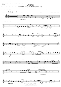 page one of Alone (Clarinet Solo)