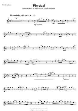 page one of Physical (Alto Sax Solo)