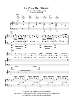 page one of La Voce Del Silenzio (Piano, Vocal & Guitar Chords)