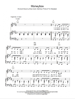 page one of Moneybox (Piano, Vocal & Guitar Chords)
