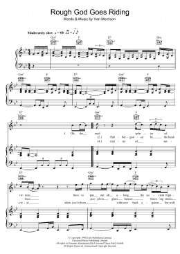 page one of Rough God Goes Riding (Piano, Vocal & Guitar Chords)